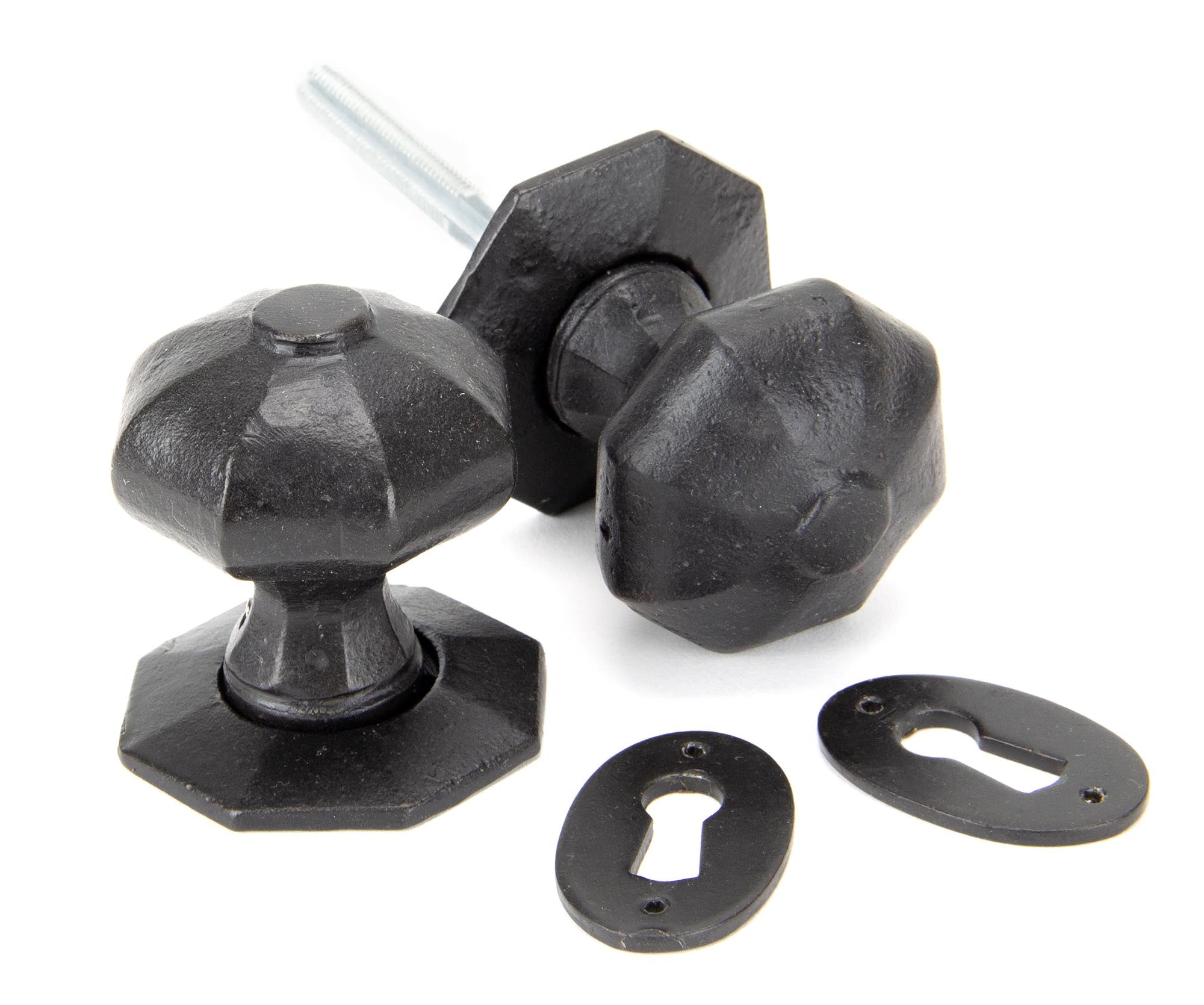From The Anvil's External Beeswax Octagonal Mortice/Rim Knob Set