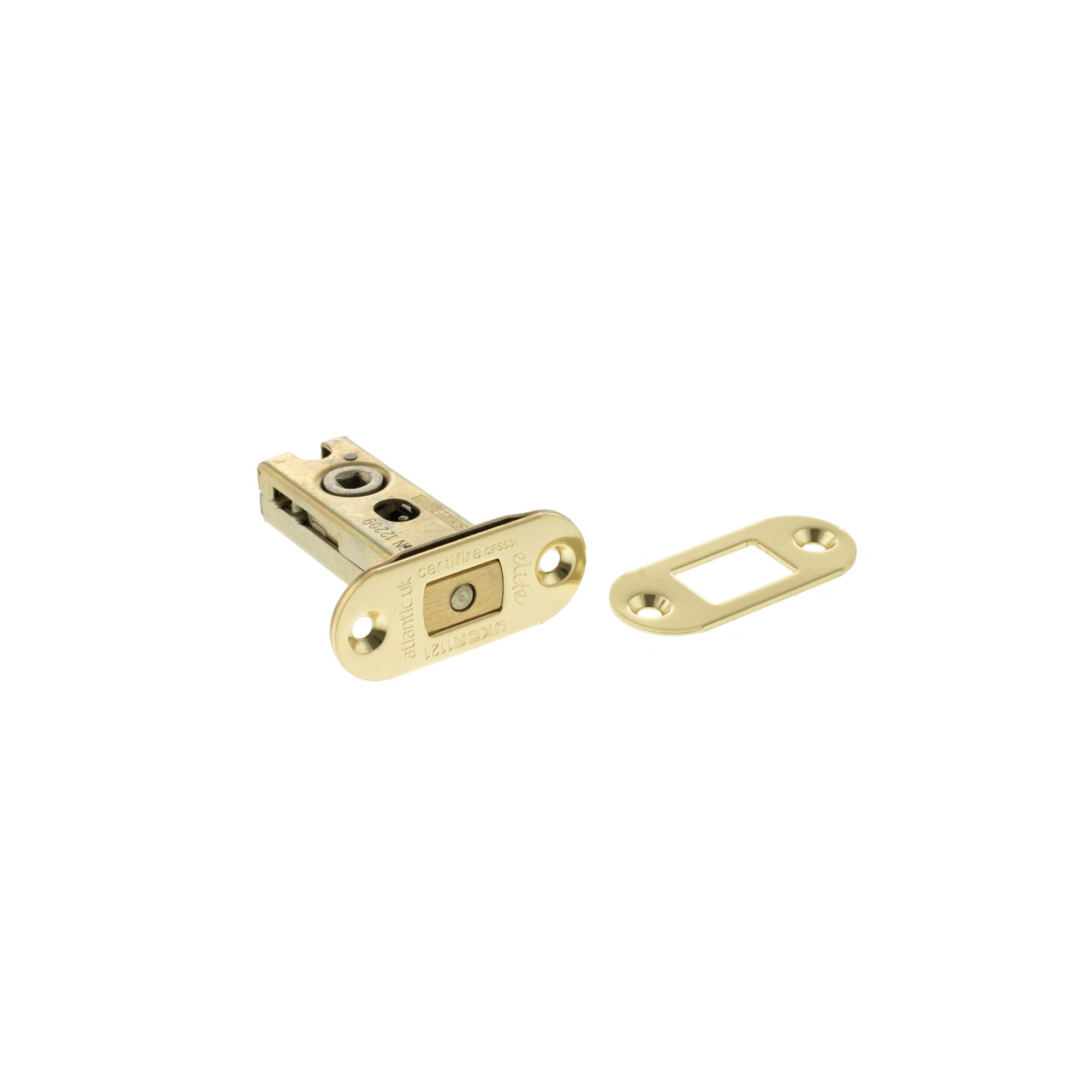 Atlantic Radius Fire-Rated CE Marked Bolt Through Tubular Deadbolt 2.5" - Polished Brass