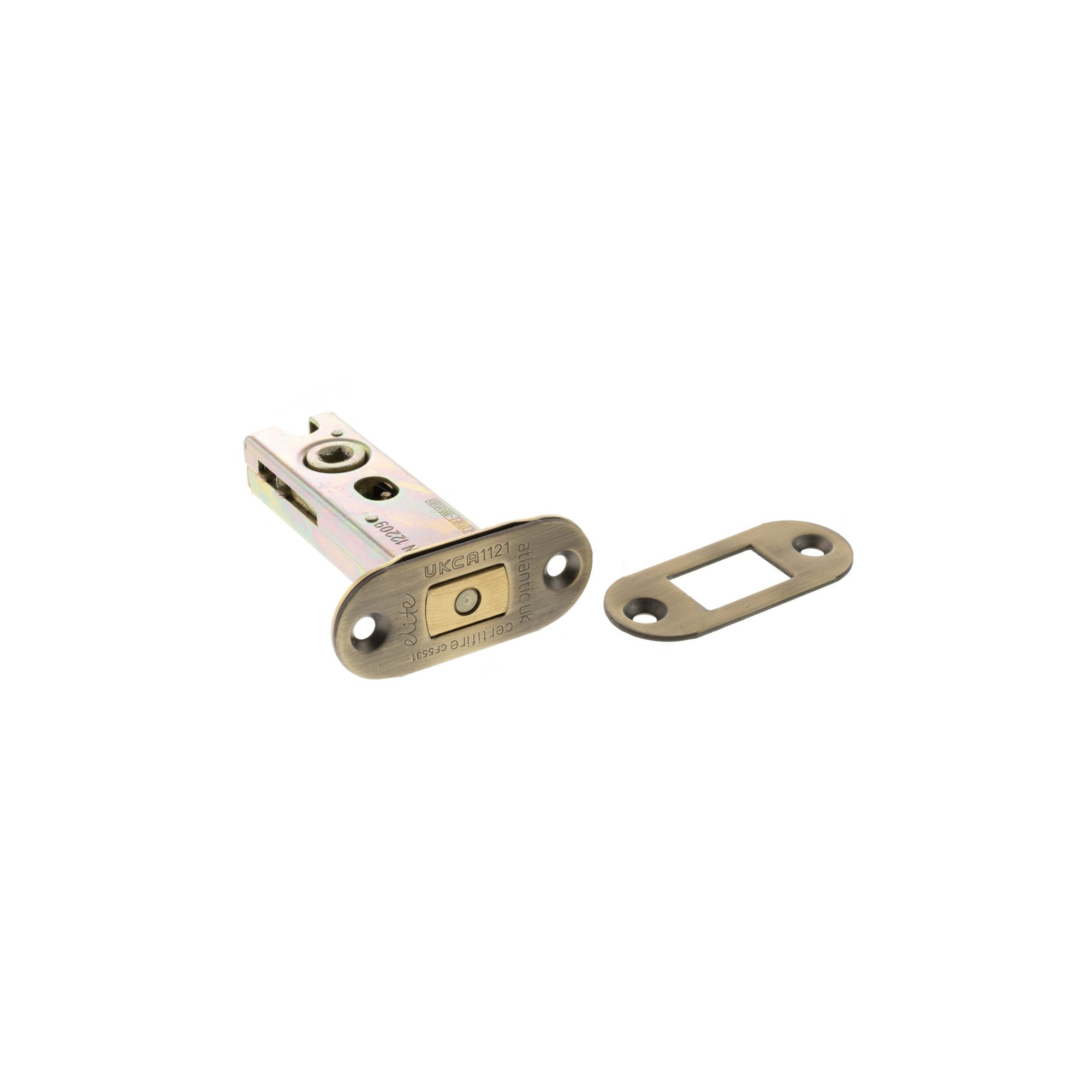 Atlantic Radius Fire-Rated CE Marked Bolt Through Tubular Deadbolt 3" - Matt Antique Brass