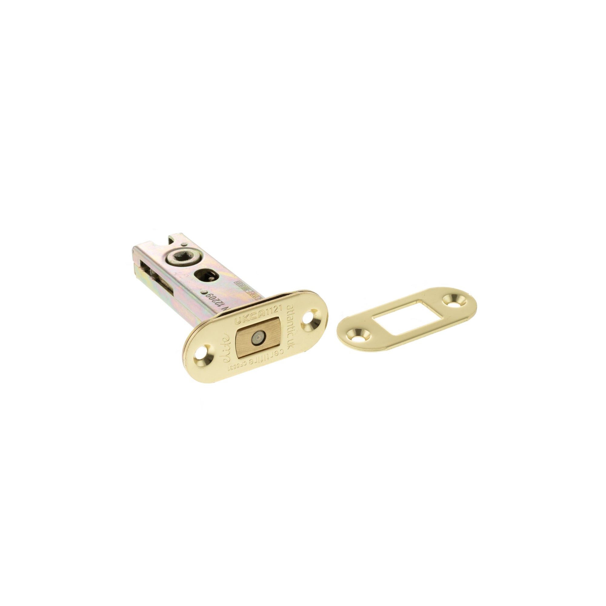 Atlantic Radius Fire-Rated CE Marked Bolt Through Tubular Deadbolt 3" - Polished Brass