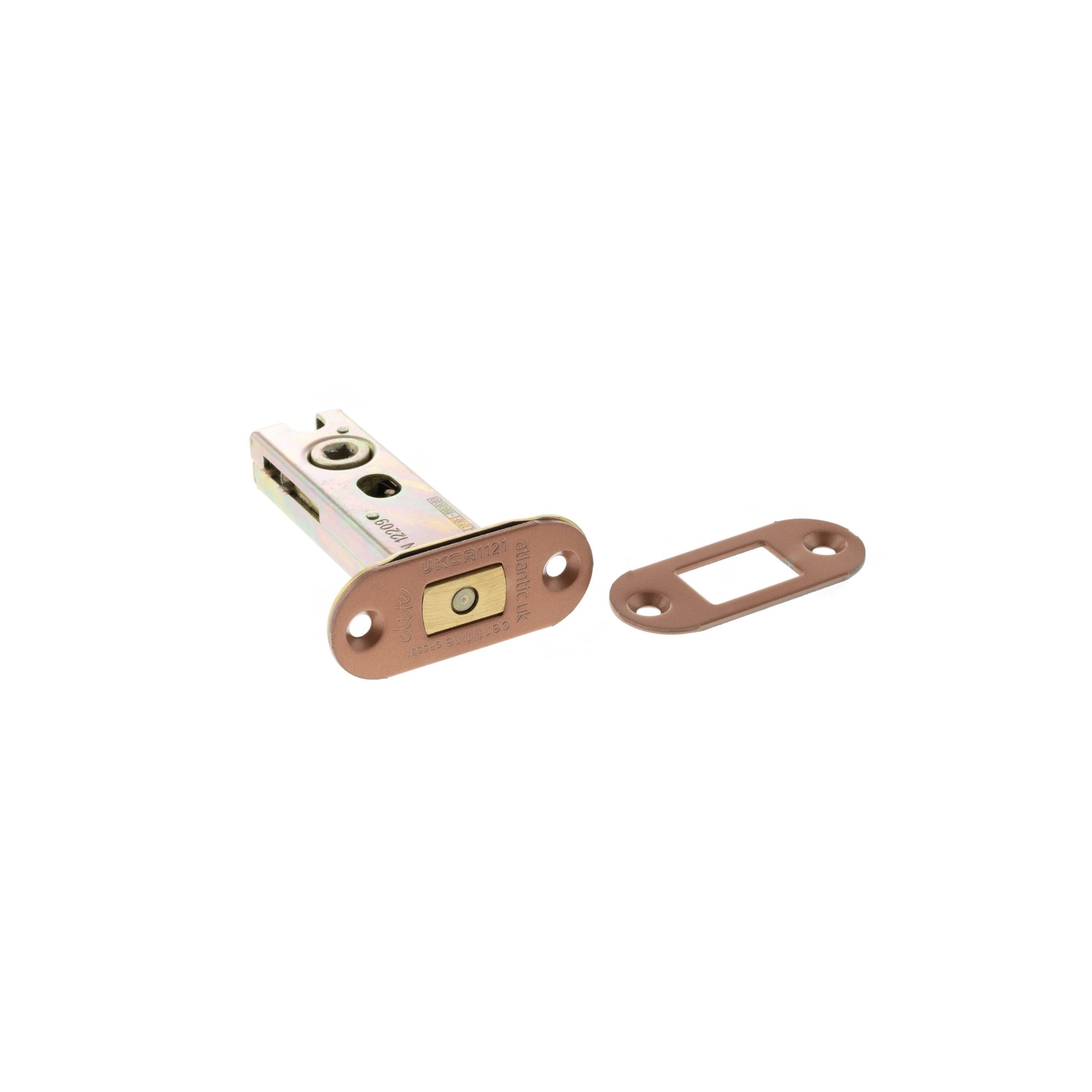 Atlantic Radius Fire-Rated CE Marked Bolt Through Tubular Deadbolt 3" - Urban Satin Copper