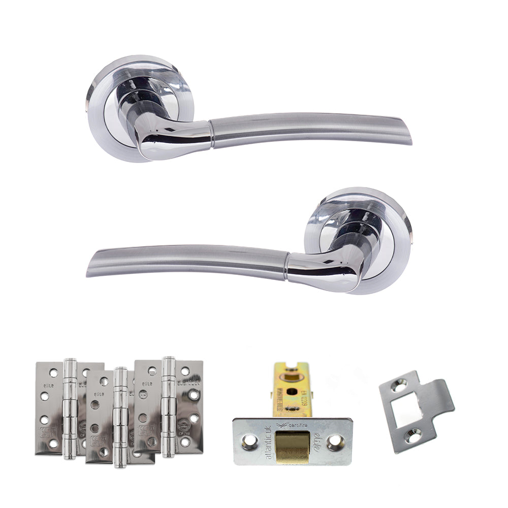 Eco Swell Door Handle Pack in Polished Chrome