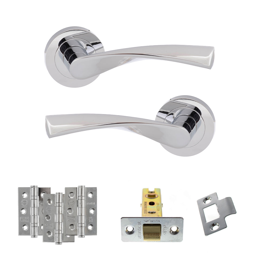 Eco Aqua Door Handle Pack in Polished Chrome