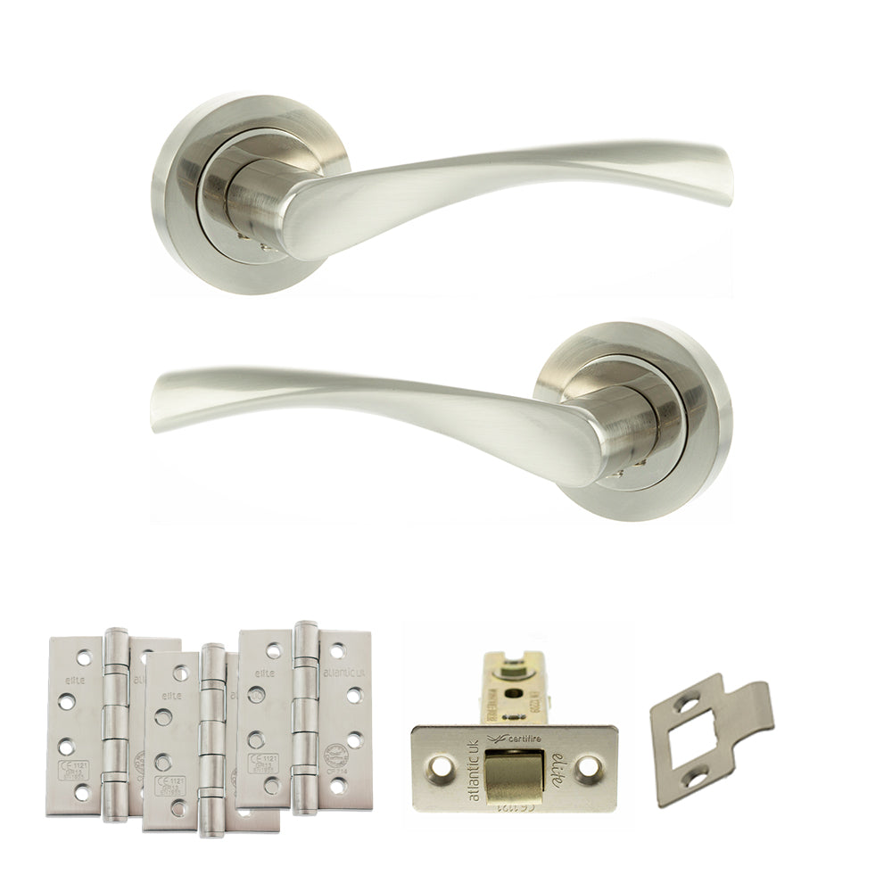 Eco Aqua Door Handle Pack in Satin Nickel