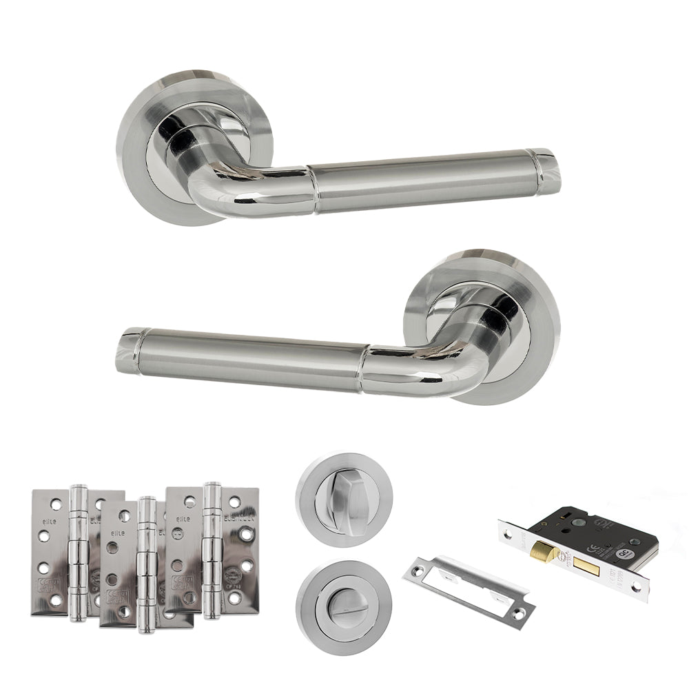Eco Ocean Door Handle Pack in Polished Chrome