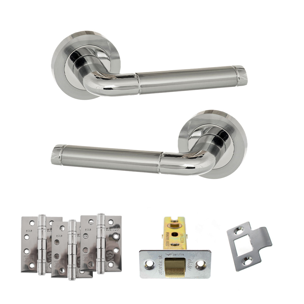 Eco Ocean Door Handle Pack in Polished Chrome