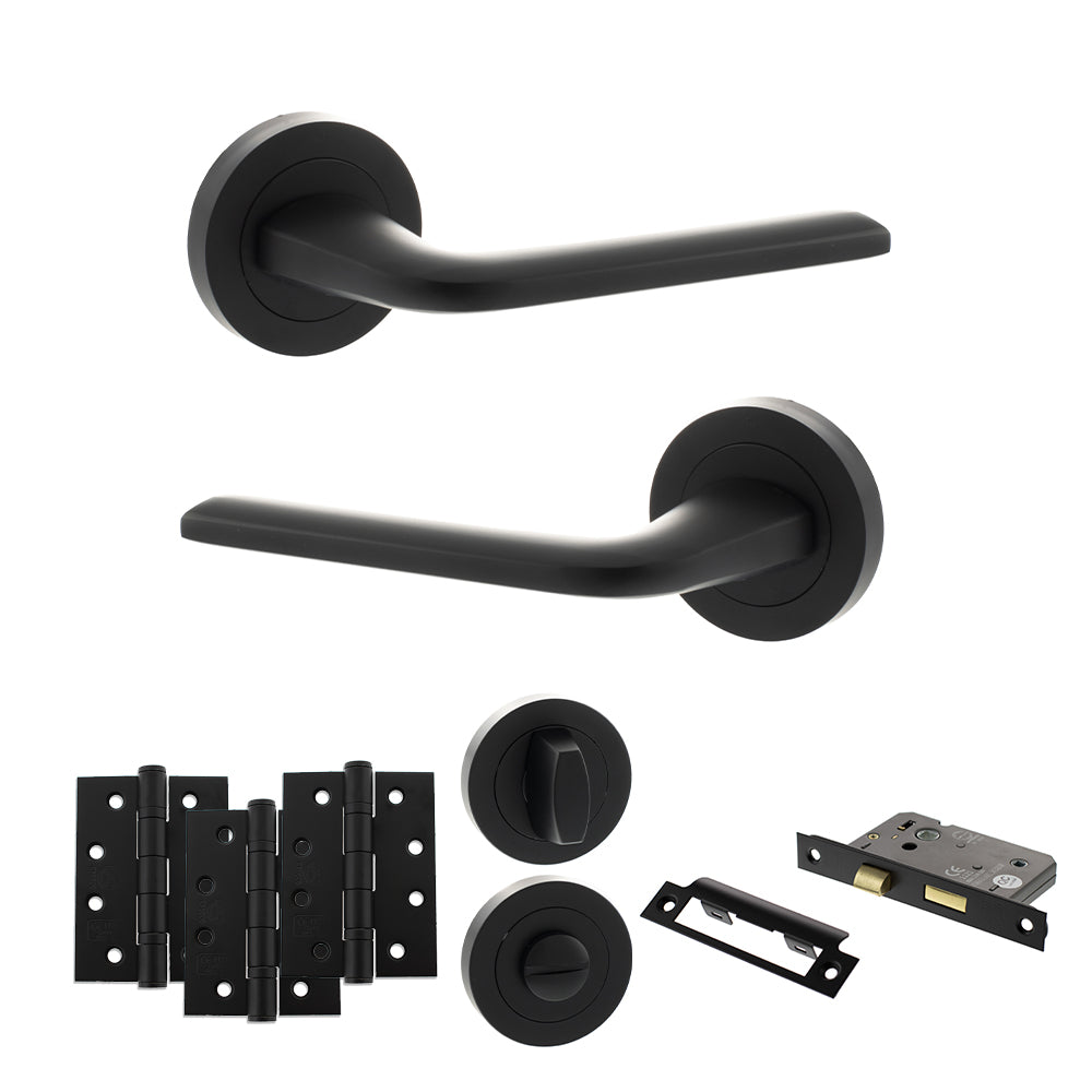 Eco Surf Door Handle Pack in Matt Black