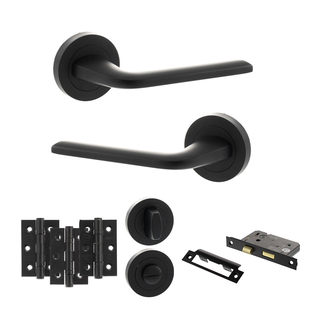 Eco Surf Door Handle Pack in Matt Black