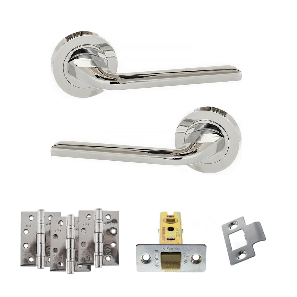 Eco Surf Door Handle Pack in Polished Chrome
