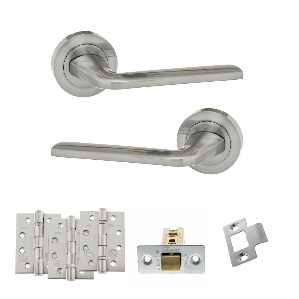 Eco Surf Door Handle Pack in Satin Chrome