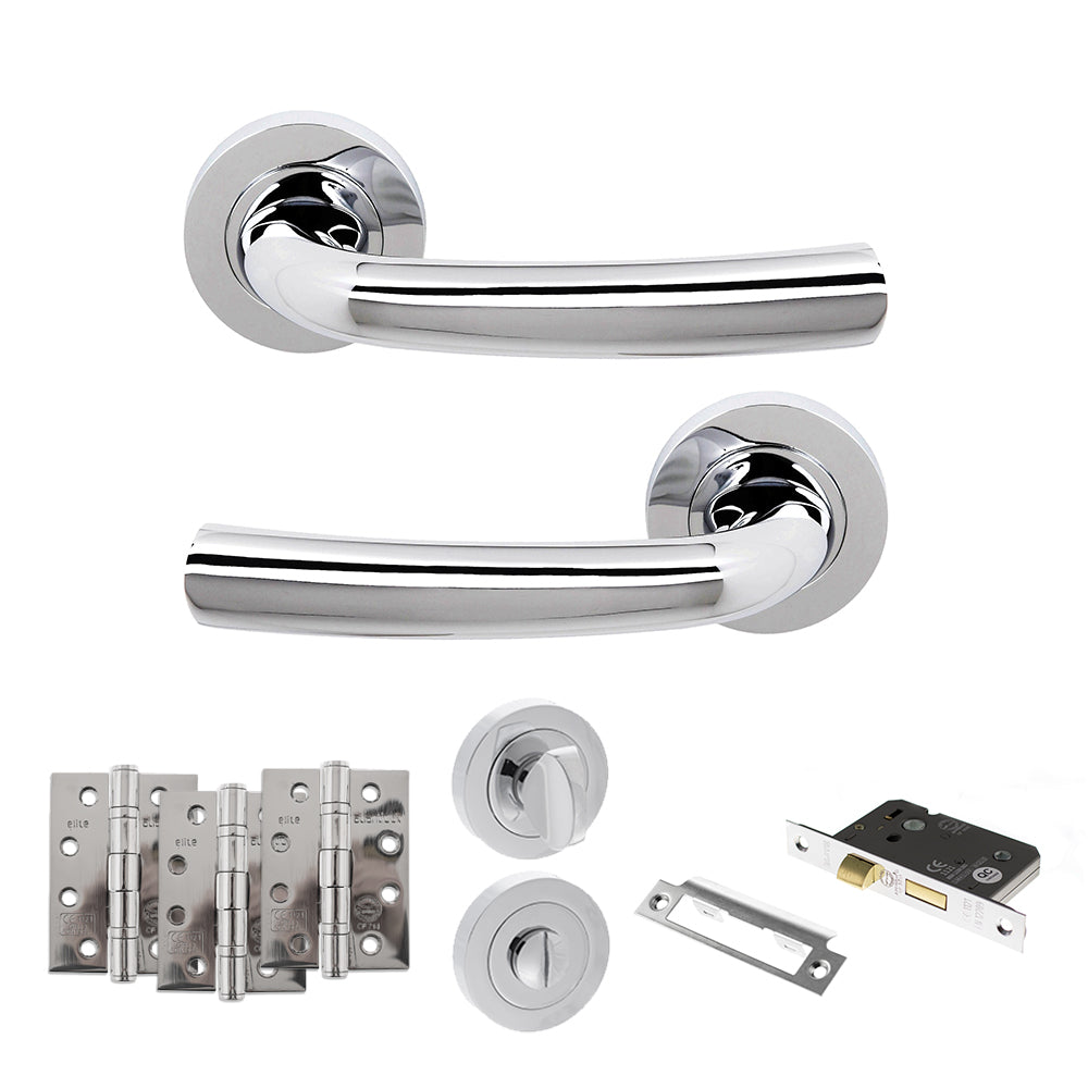 Nevada Door Handle Pack in Polished Chrome