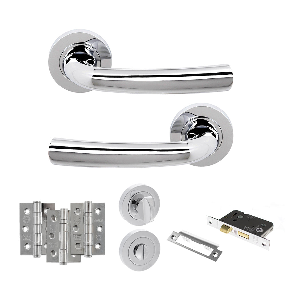 Nevada Door Handle Pack in Polished Chrome