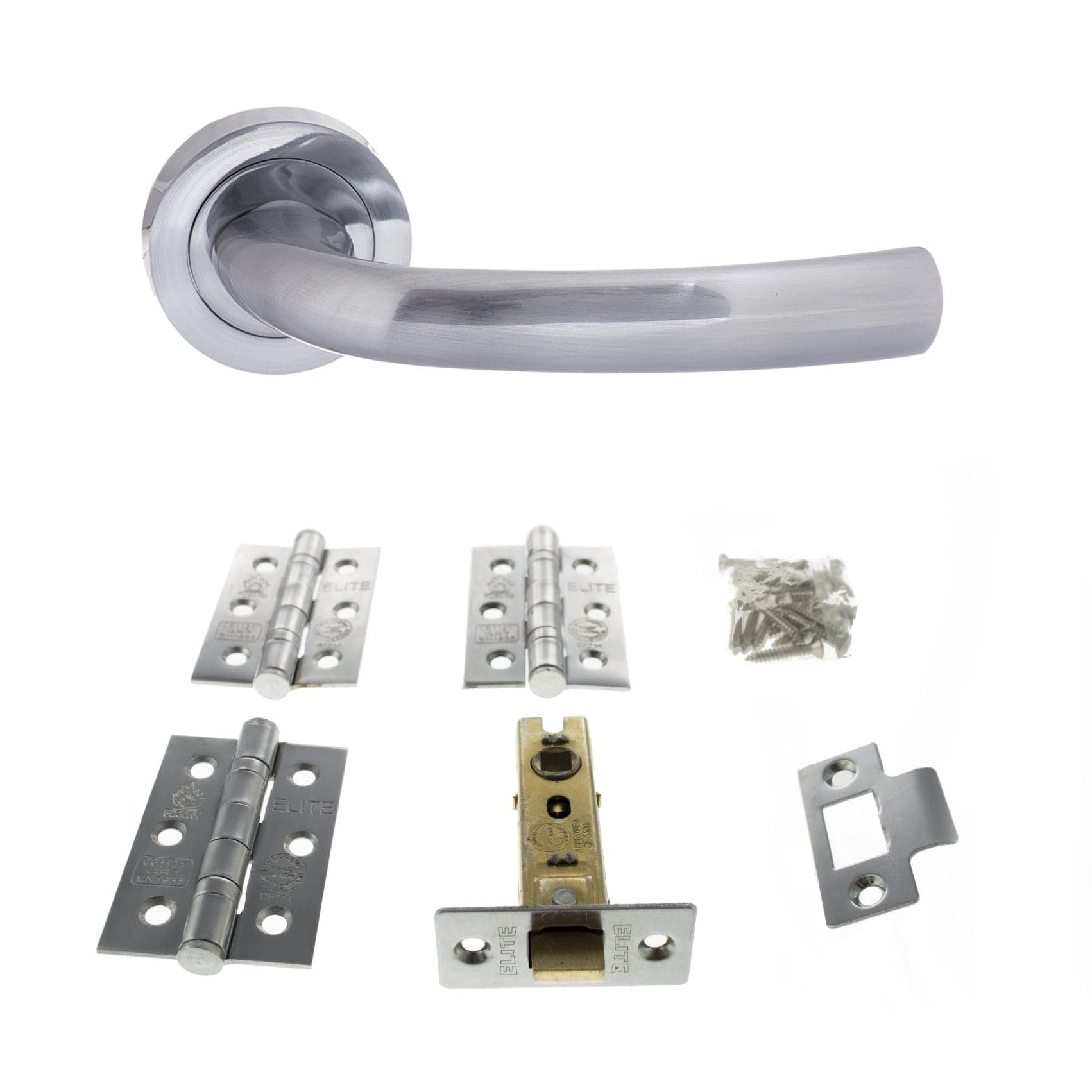 Nevada Door Handle Pack in Satin Chrome
