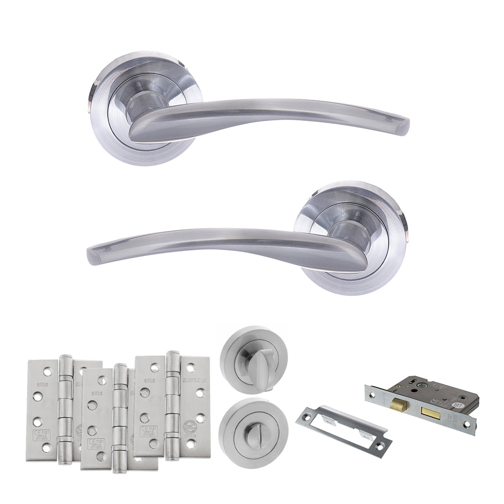 Arizona Door Handle Pack in Satin Chrome