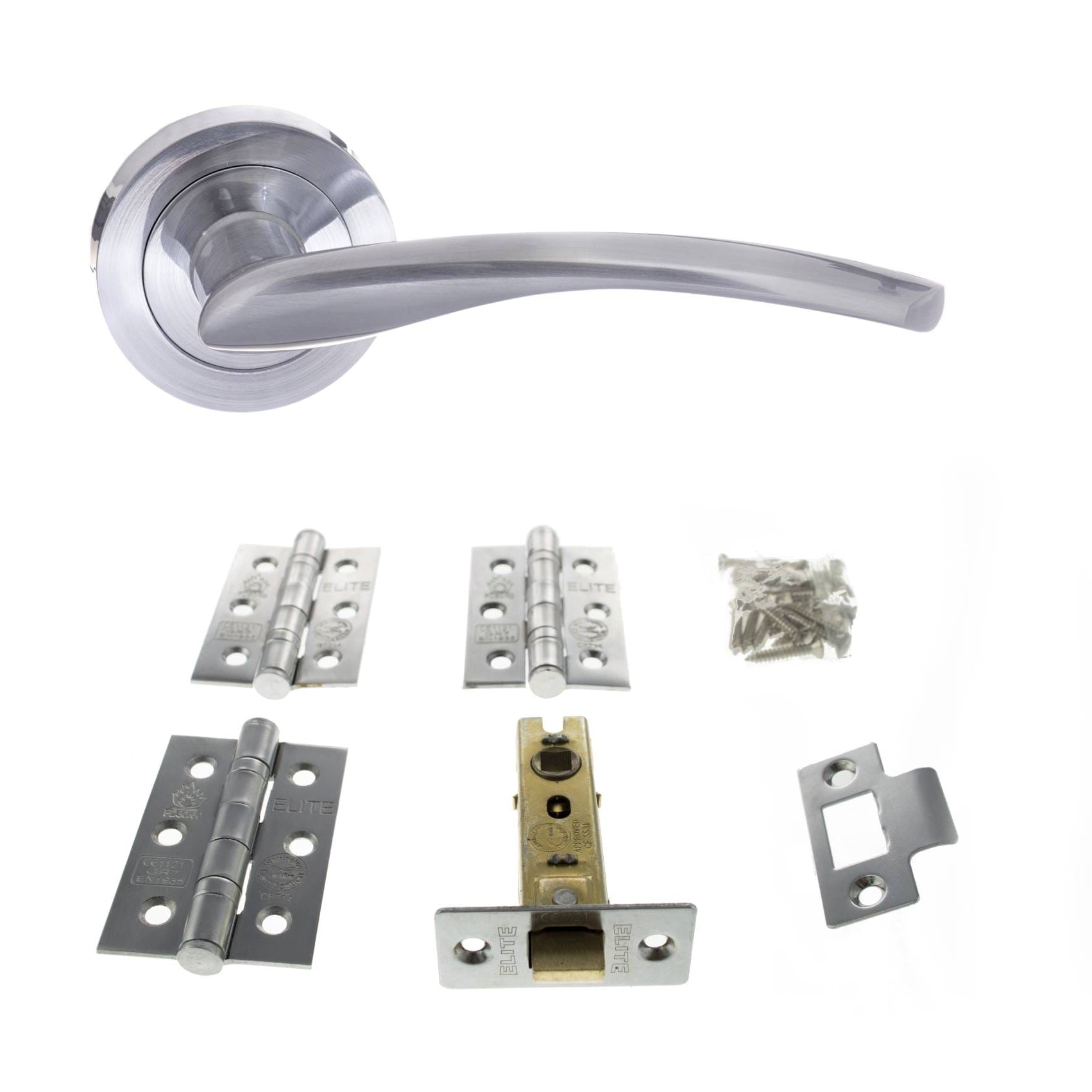 Arizona Door Handle Pack in Satin Chrome