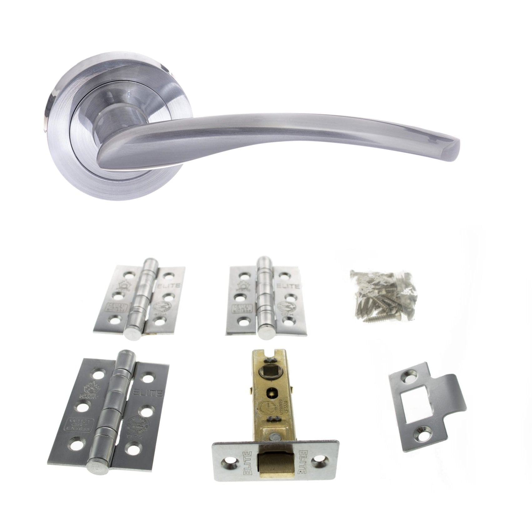 Arizona Door Handle Pack in Satin Chrome