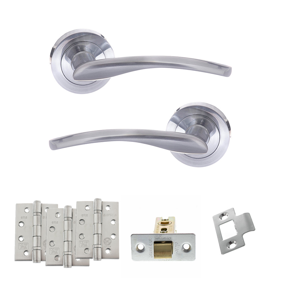 Arizona Door Handle Pack in Satin Chrome