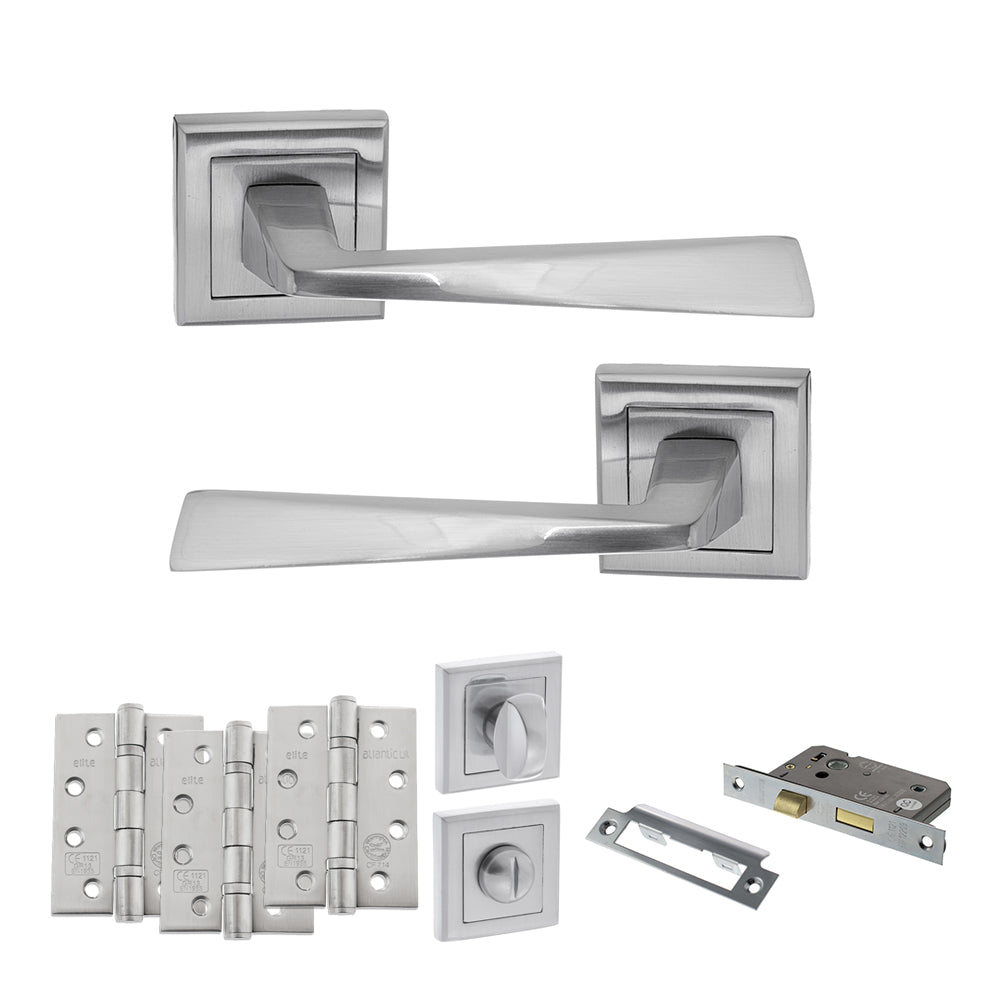California Door Handle Pack in Satin Chrome