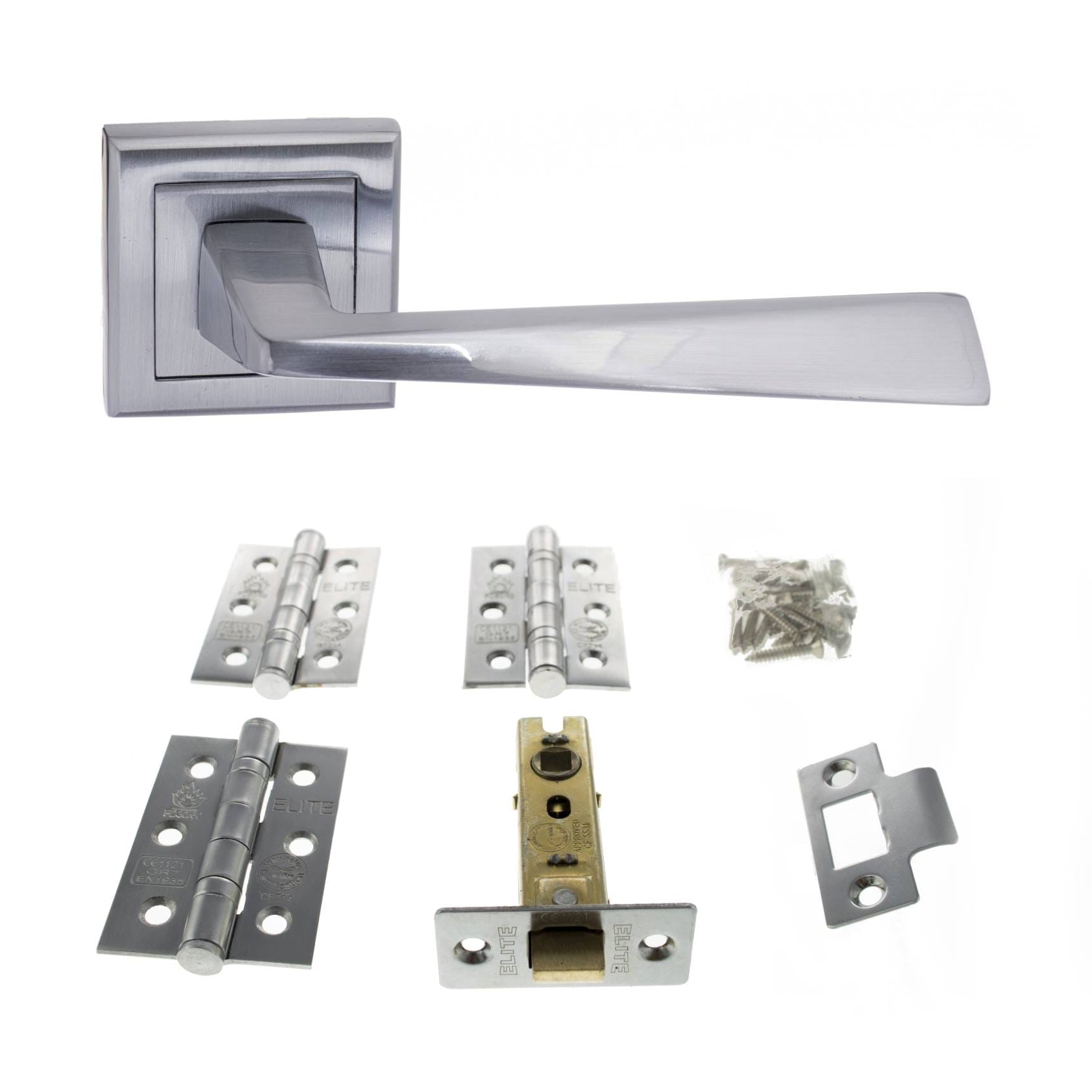 California Door Handle Pack in Satin Chrome