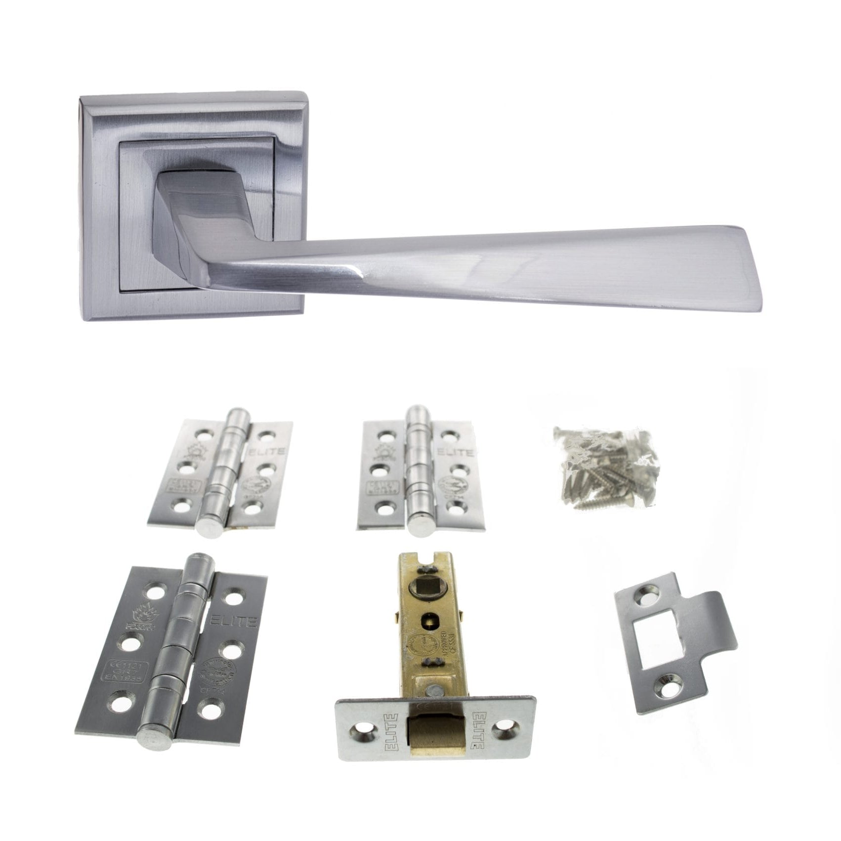 California Door Handle Pack in Satin Chrome