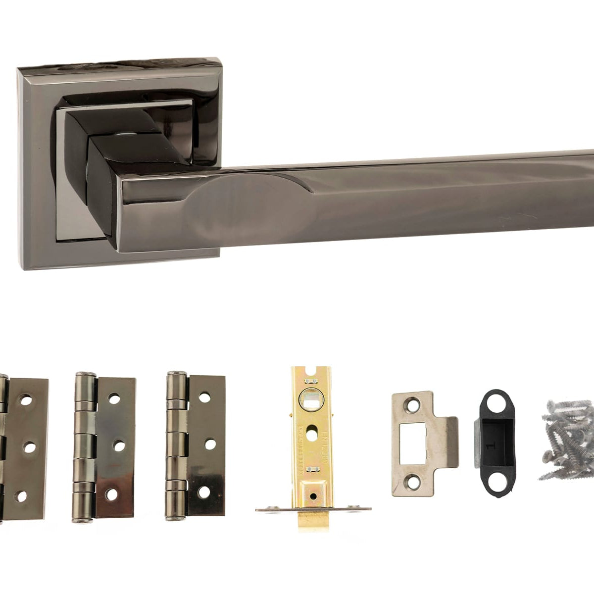 Kansas Door Handle Pack in Black Nickel