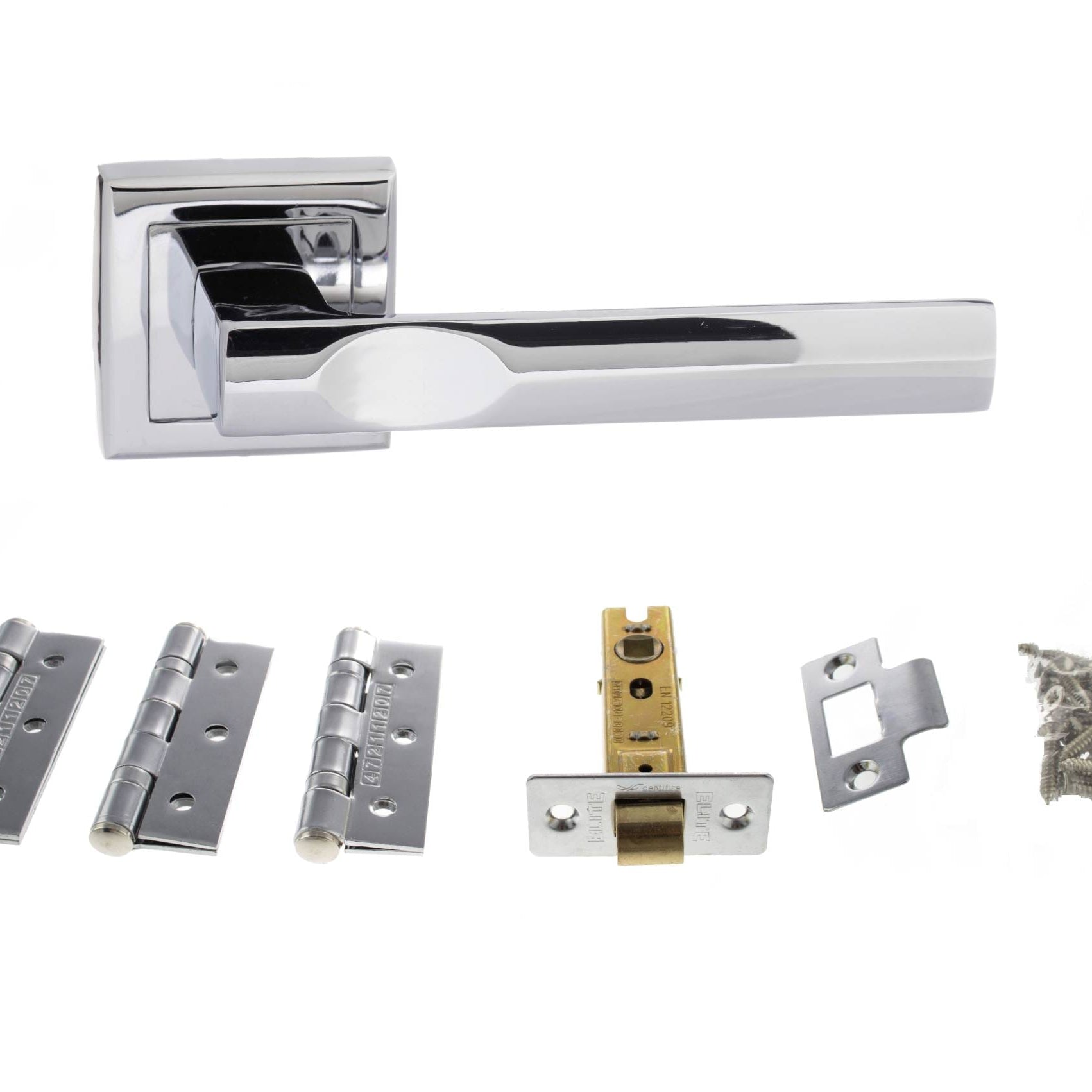 Kansas Door Handle Pack in Polished Chrome