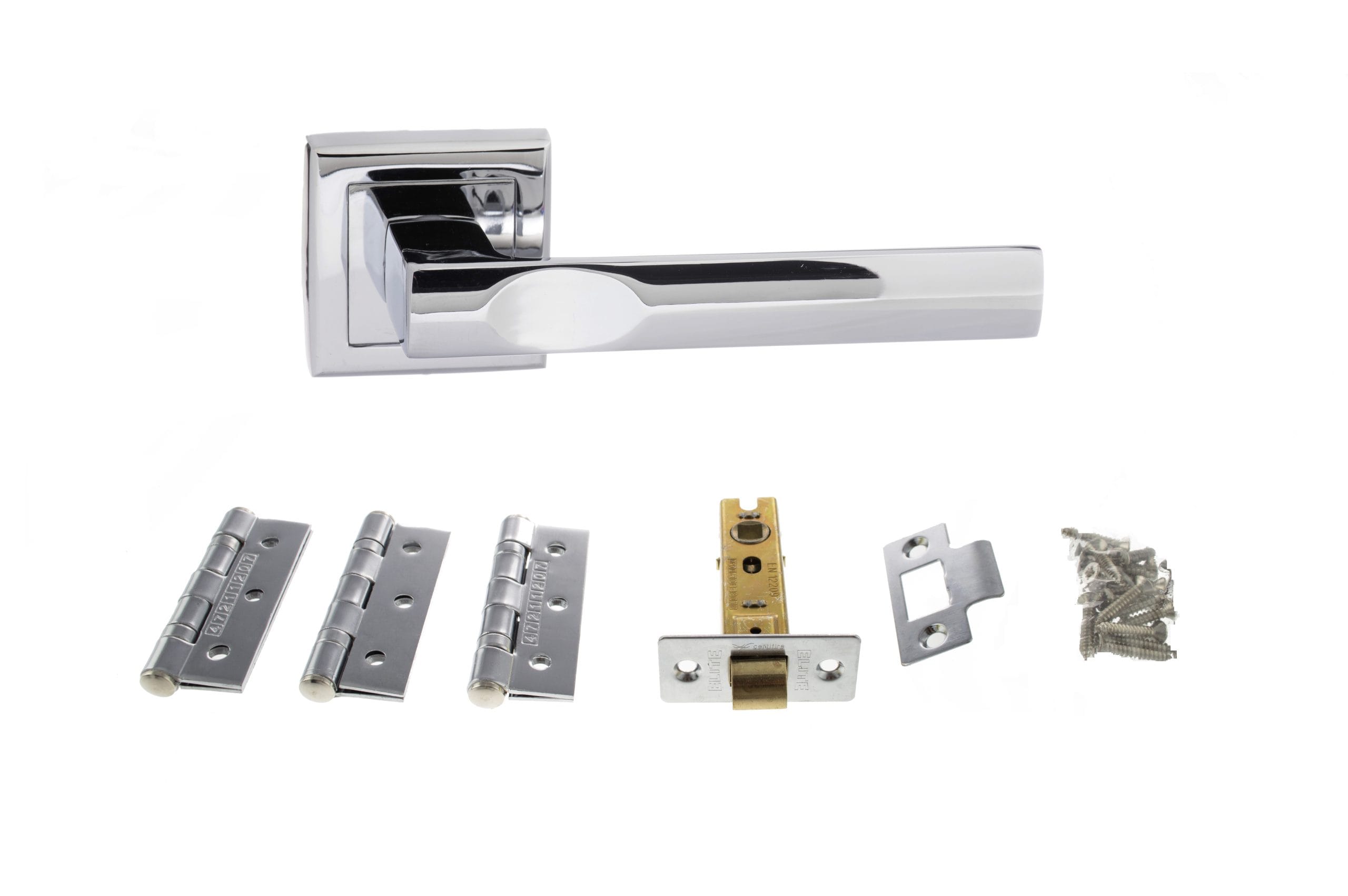 Kansas Door Handle Pack in Polished Chrome