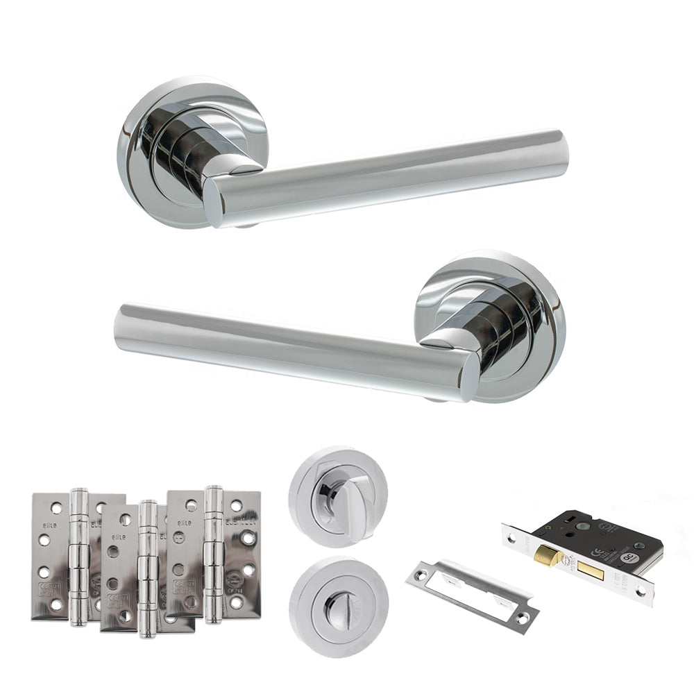 Nebraska Door Handle Pack in Polished Chrome
