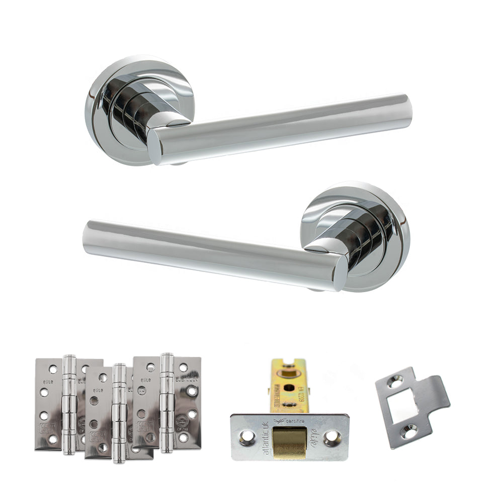 Nebraska Door Handle Pack in Polished Chrome