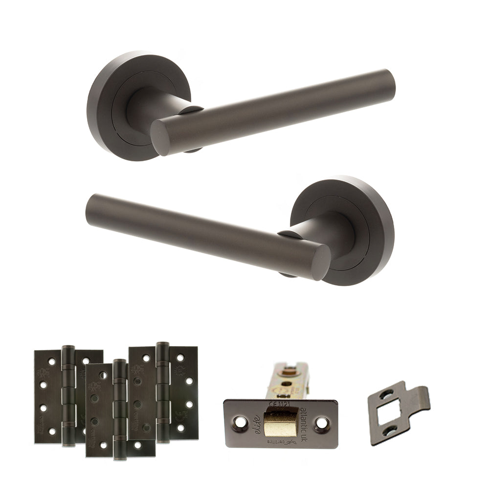 Nebraska Door Handle Pack in Satin Chrome