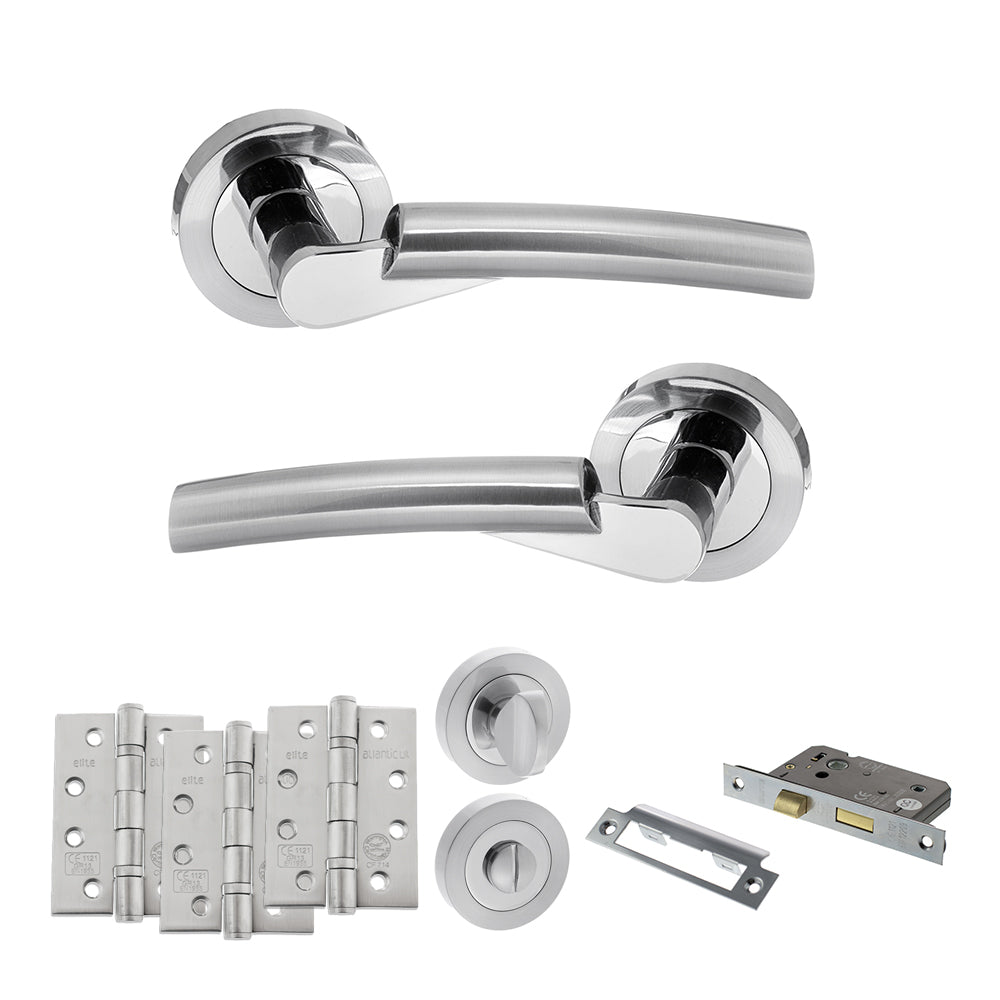 Florida Door Handle Pack in Polished Chrome