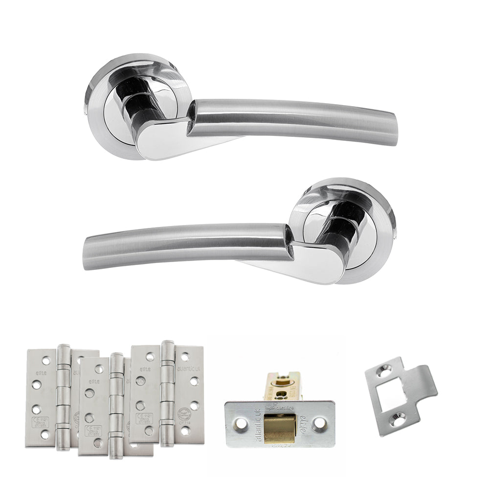 Florida Door Handle Pack in Polished Chrome