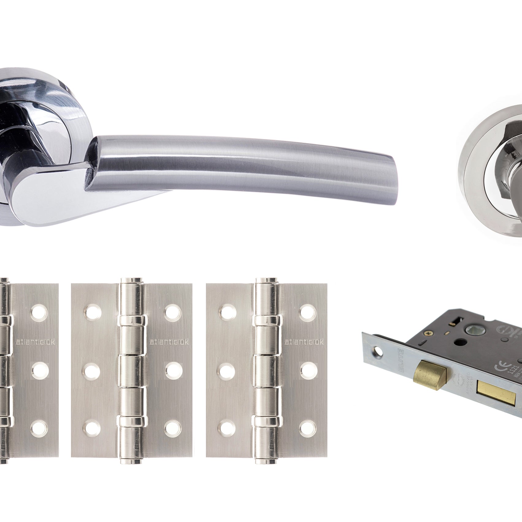 Florida Door Handle Pack in Polished Chrome