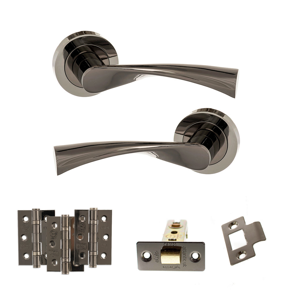 Colorado Door Handle Pack in Black Nickel