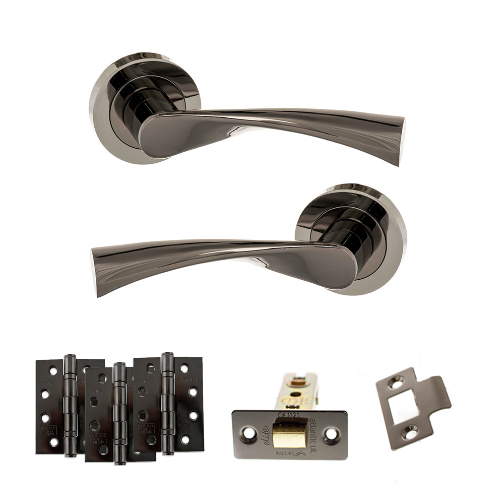 Colorado Door Handle Pack in Black Nickel