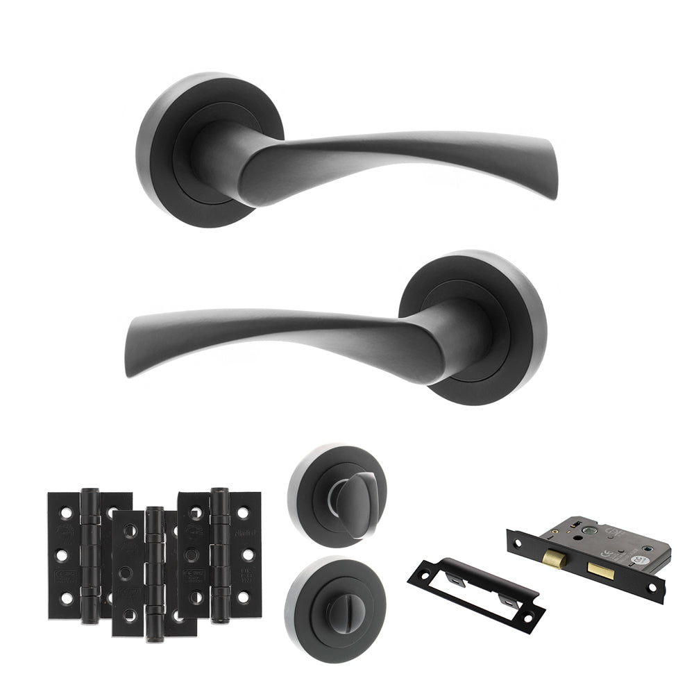 Colorado Door Handle Pack in Matt Black