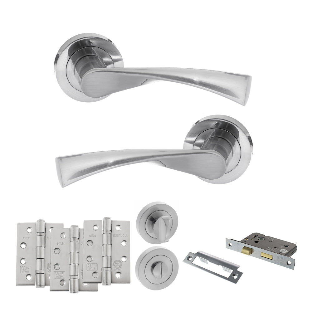 Colorado Door Handle Pack in Satin Chrome