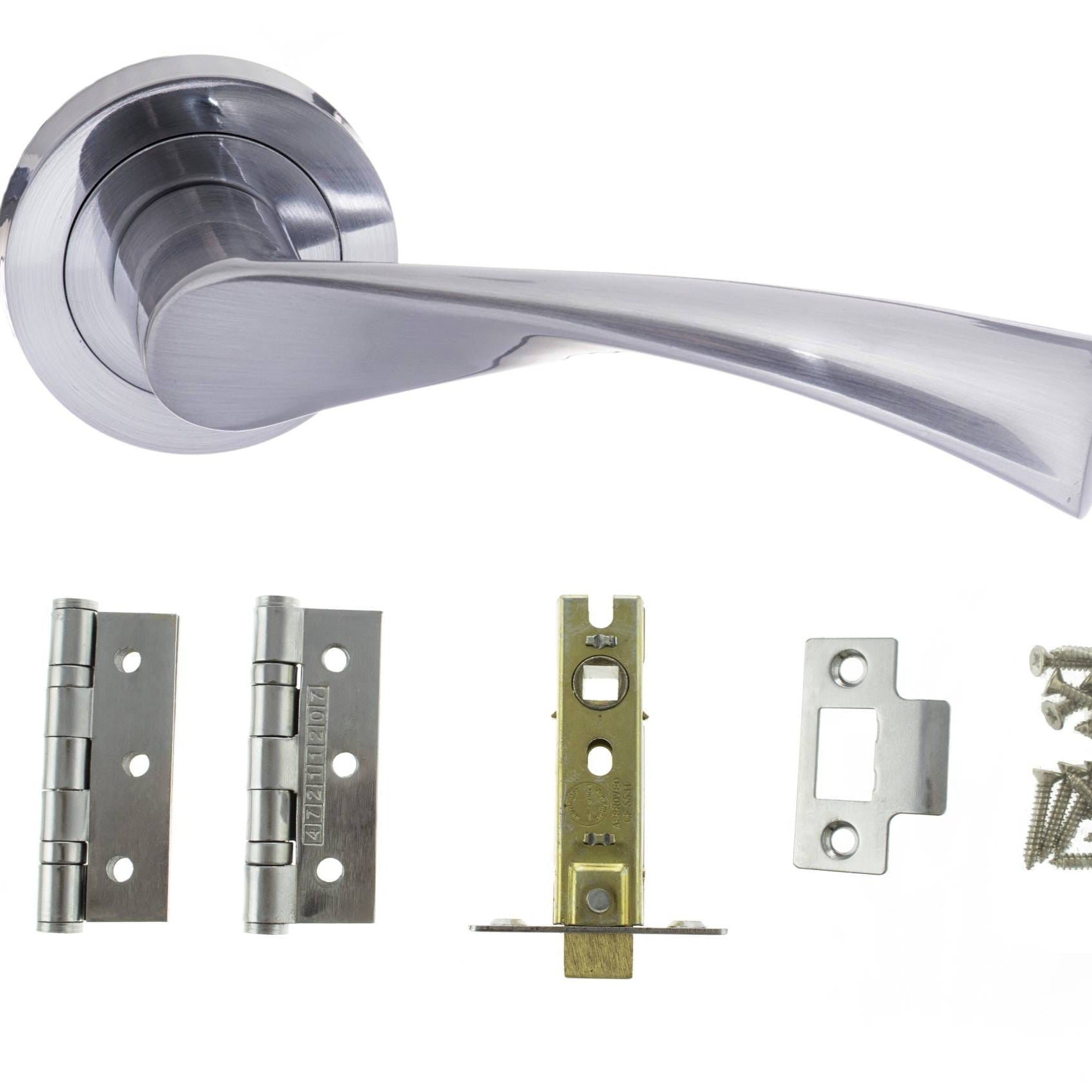 Colorado Door Handle Pack in Satin Chrome