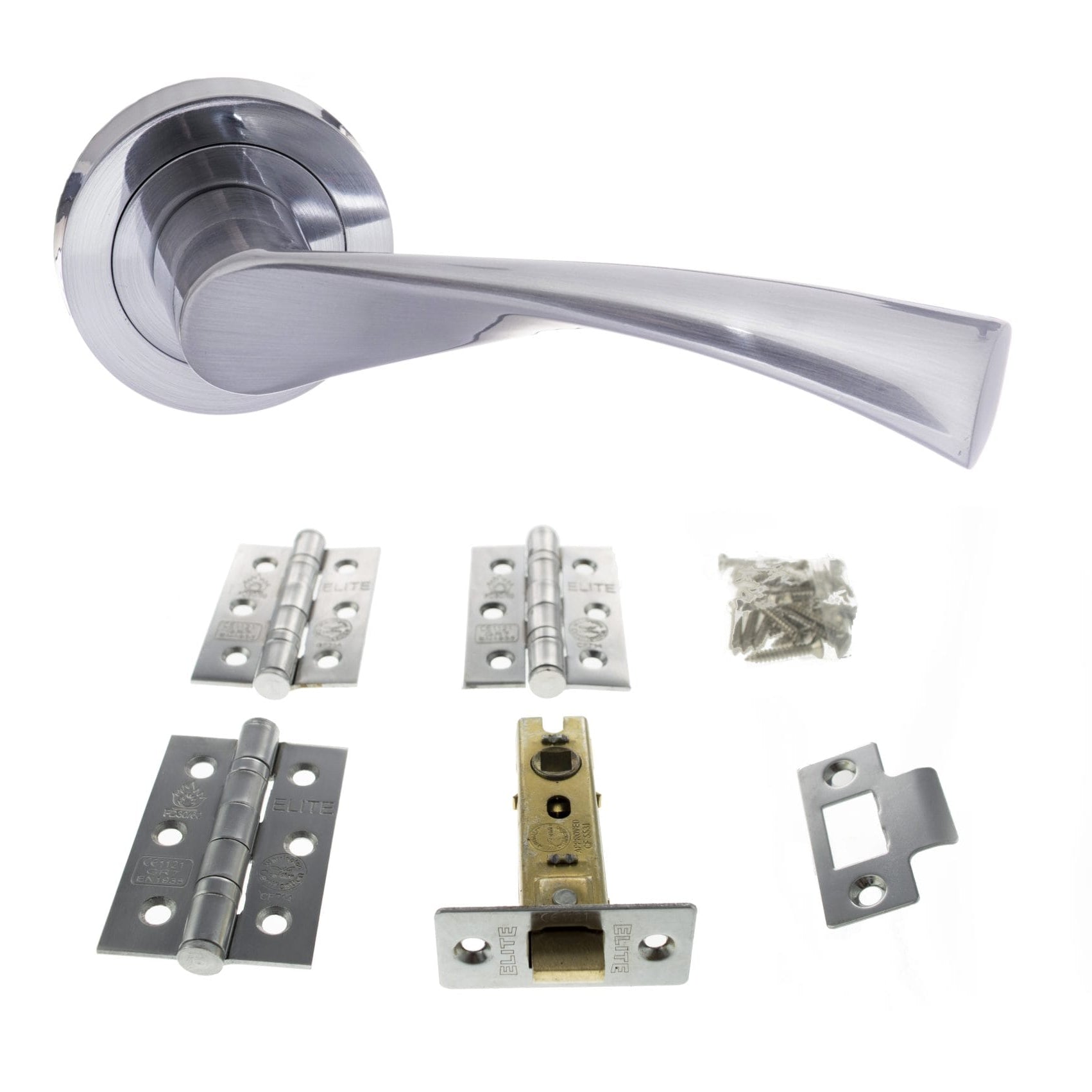 Colorado Door Handle Pack in Satin Chrome