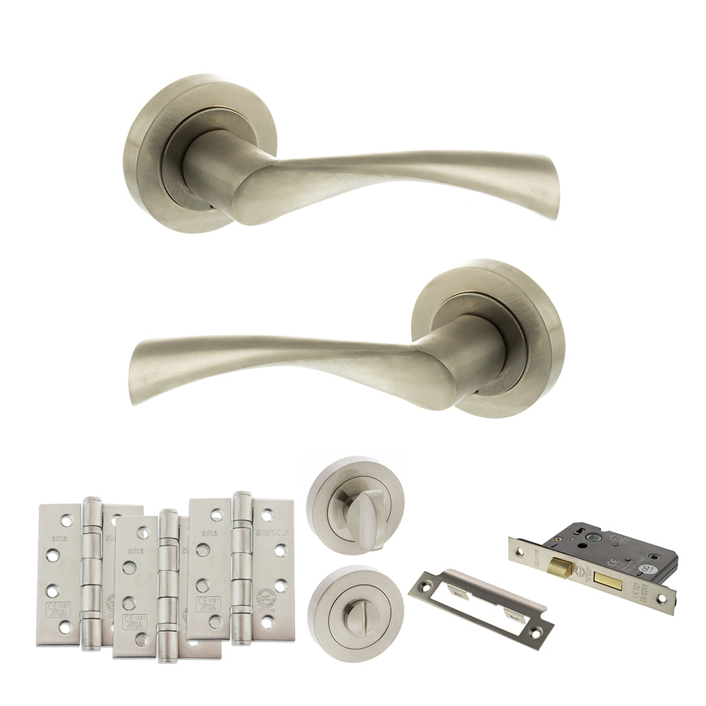 Colorado Door Handle Pack in Satin Nickel