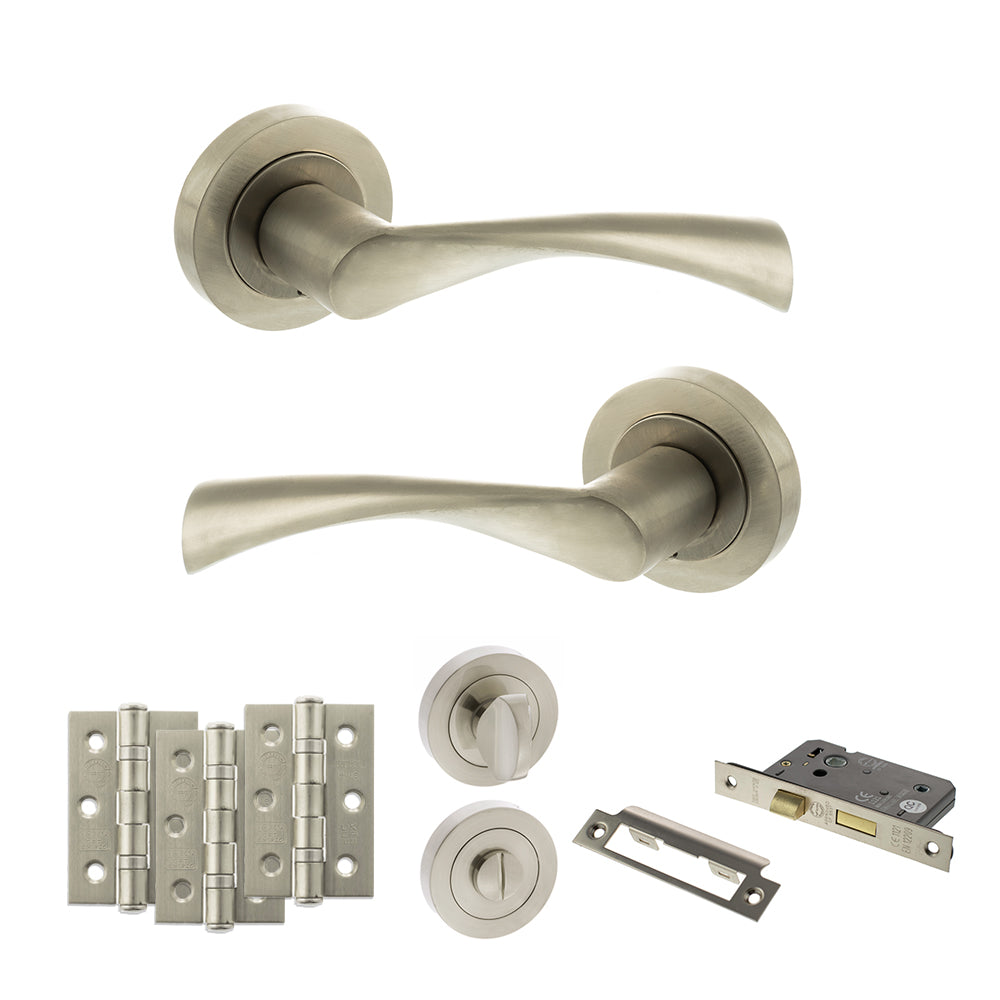 Colorado Door Handle Pack in Satin Nickel