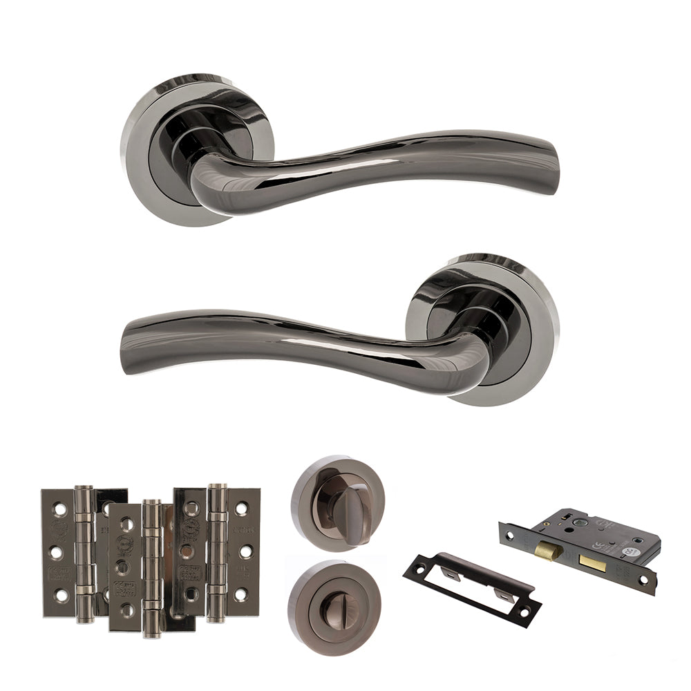 Texas Door Handle Pack in Black Nickel