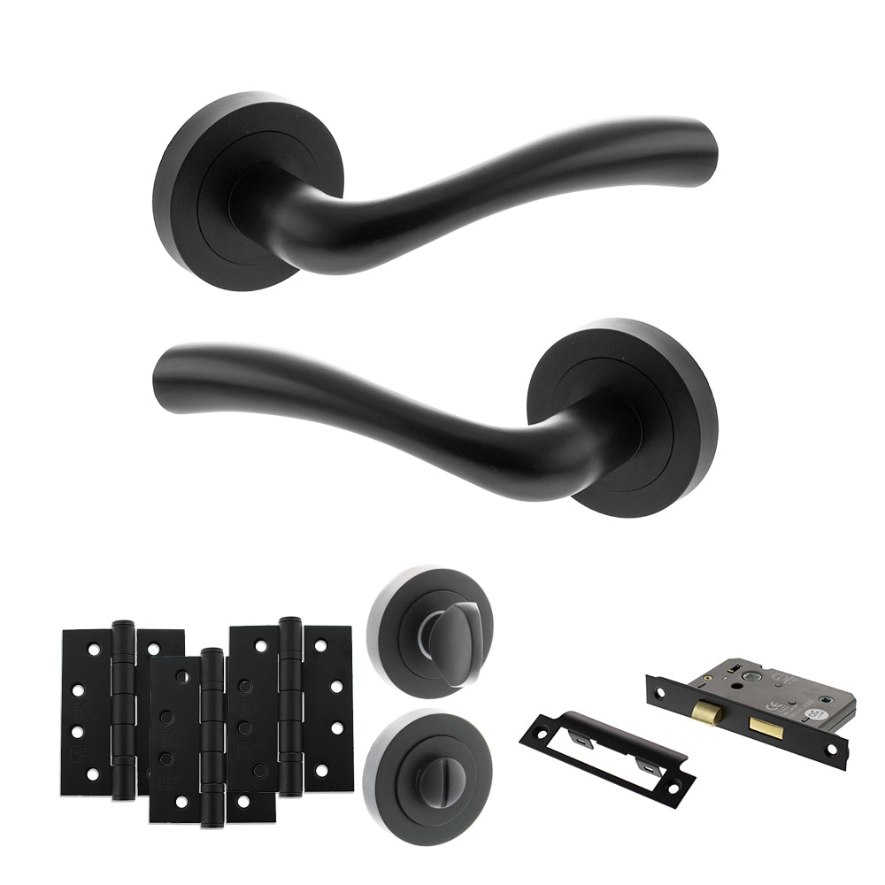 Texas Door Handle Pack in Matt Black