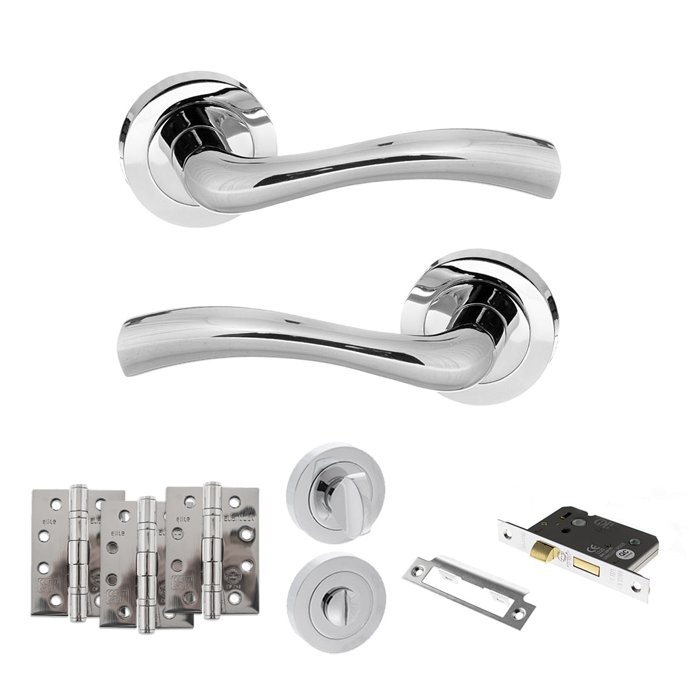 Texas Door Handle Pack in Polished Chrome