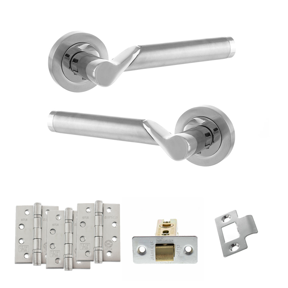 Hawaii Door Handle Pack in Polished Chrome