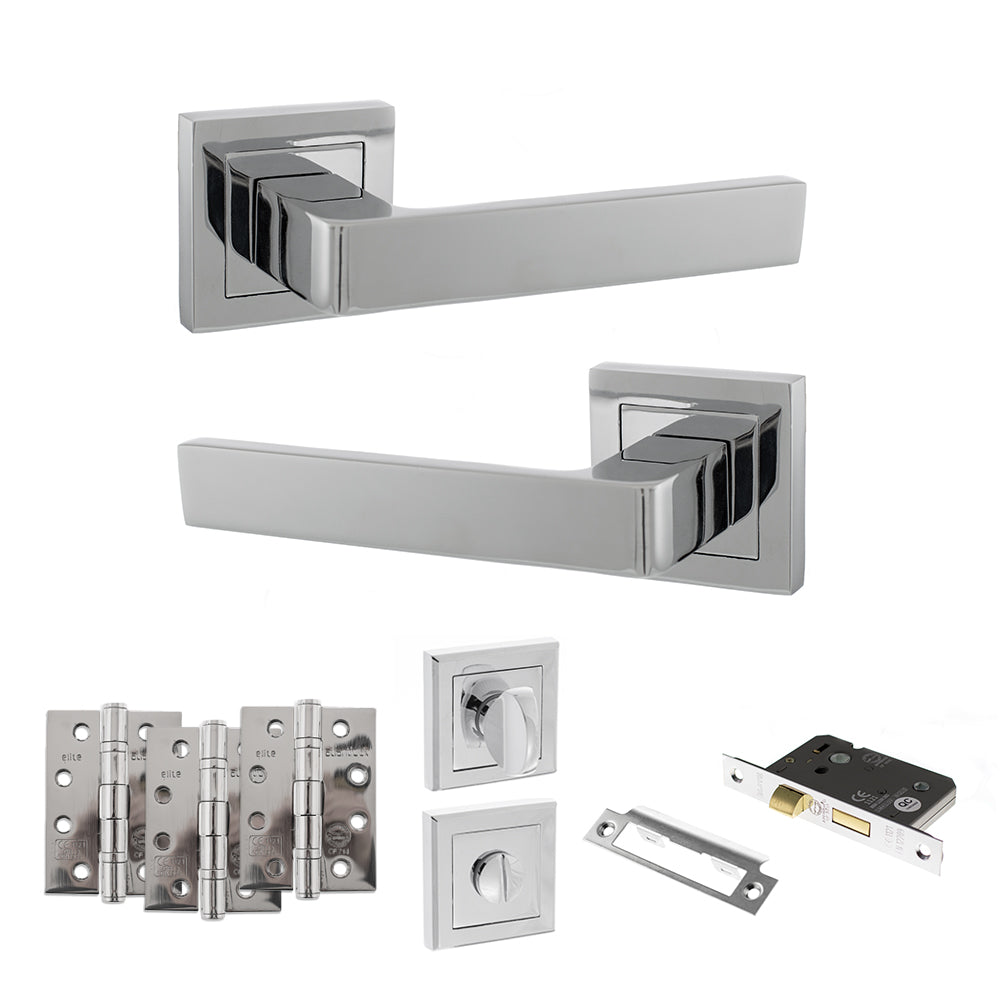 Montana Door Handle Pack in Polished Chrome
