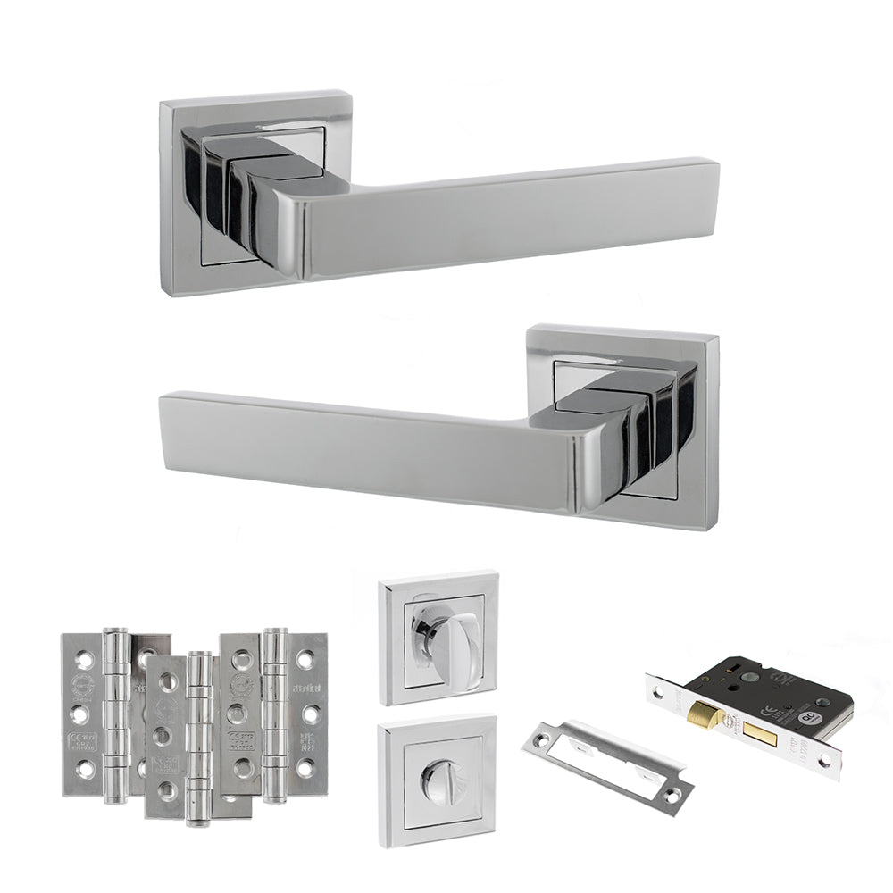 Montana Door Handle Pack in Polished Chrome