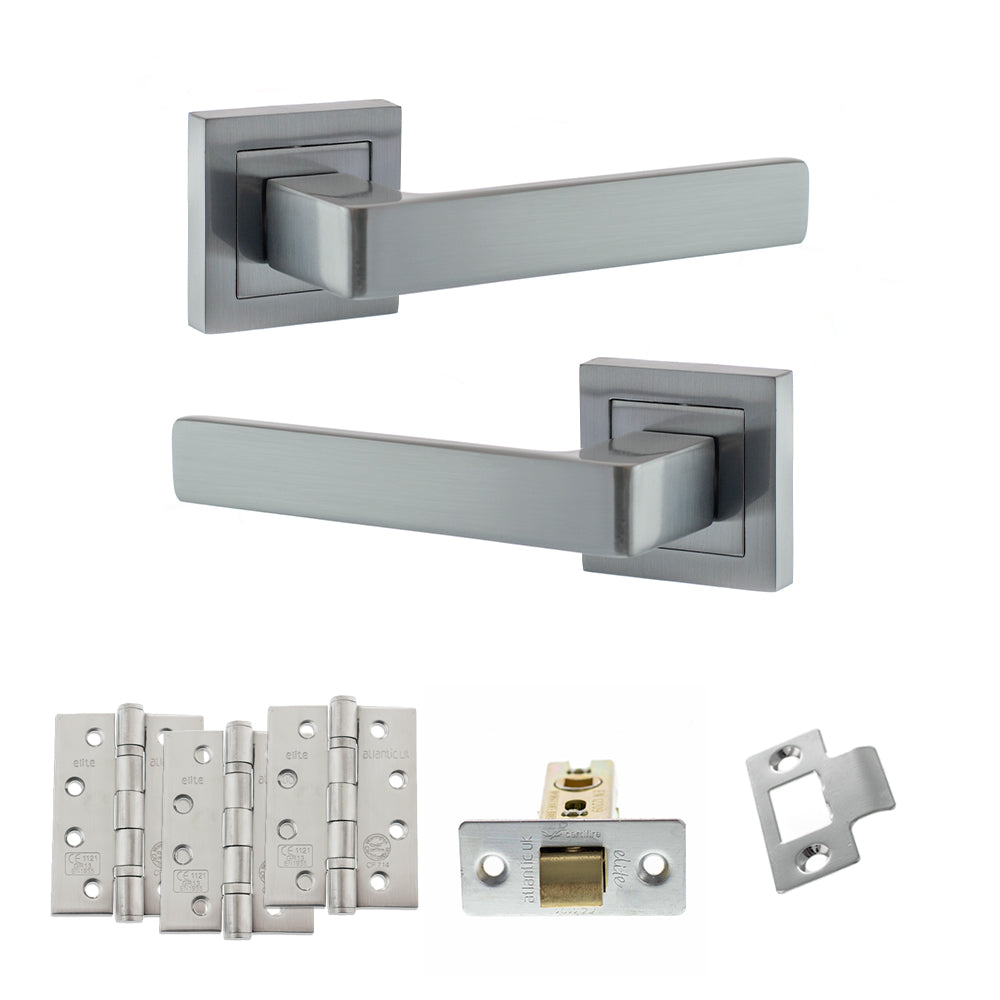 Montana Door Handle Pack in Satin Chrome
