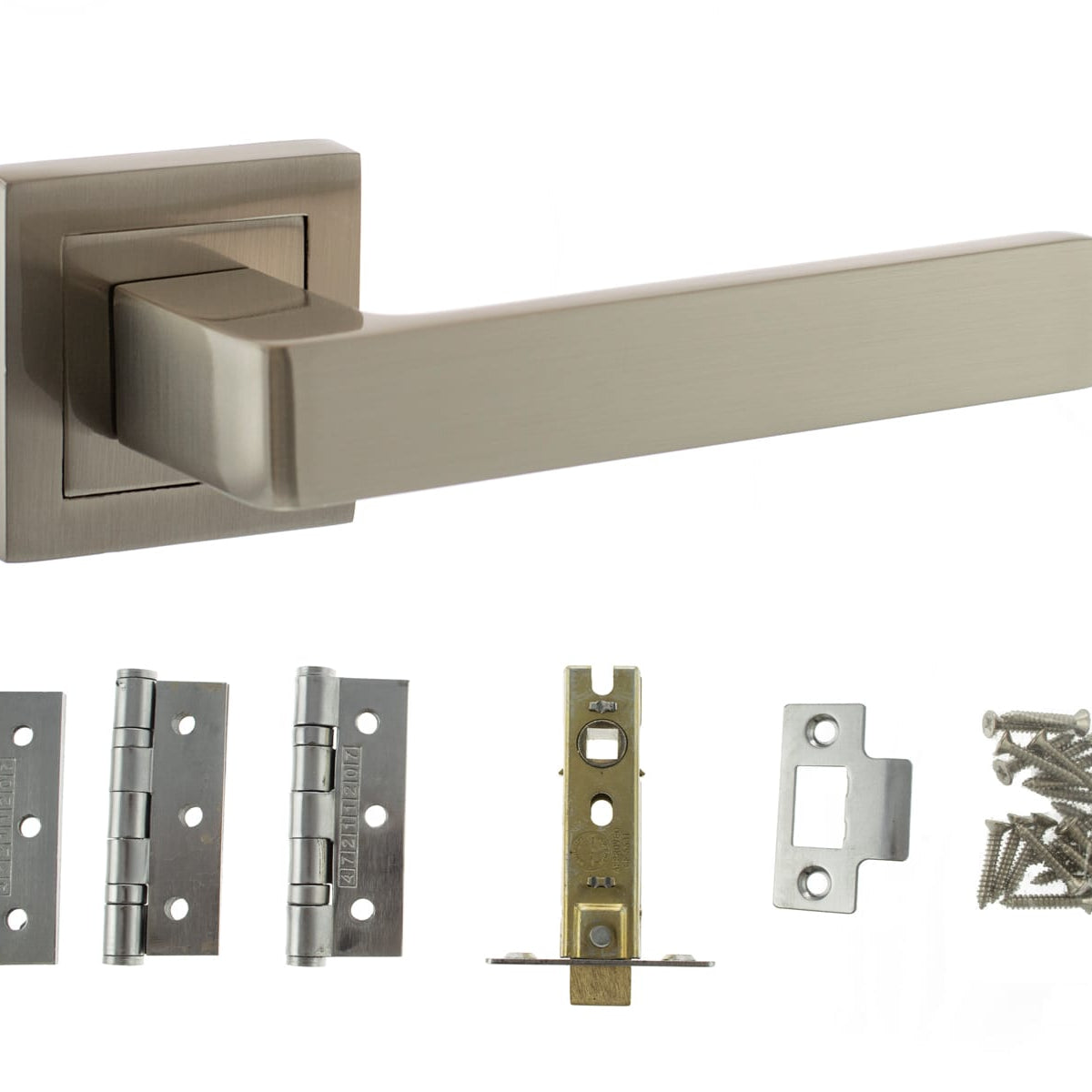 Montana Door Handle Pack in Satin Nickel