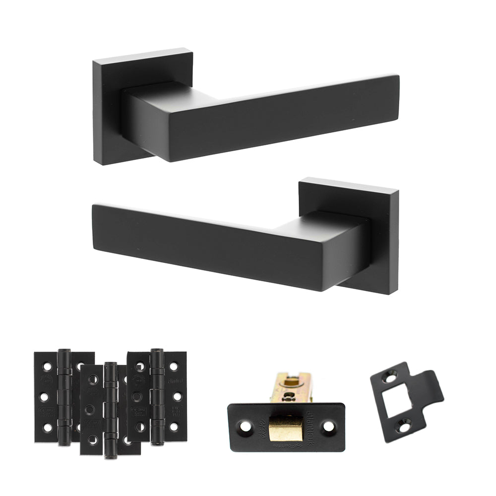 Senza Pari Panetti Door Handle Pack in Matt Black